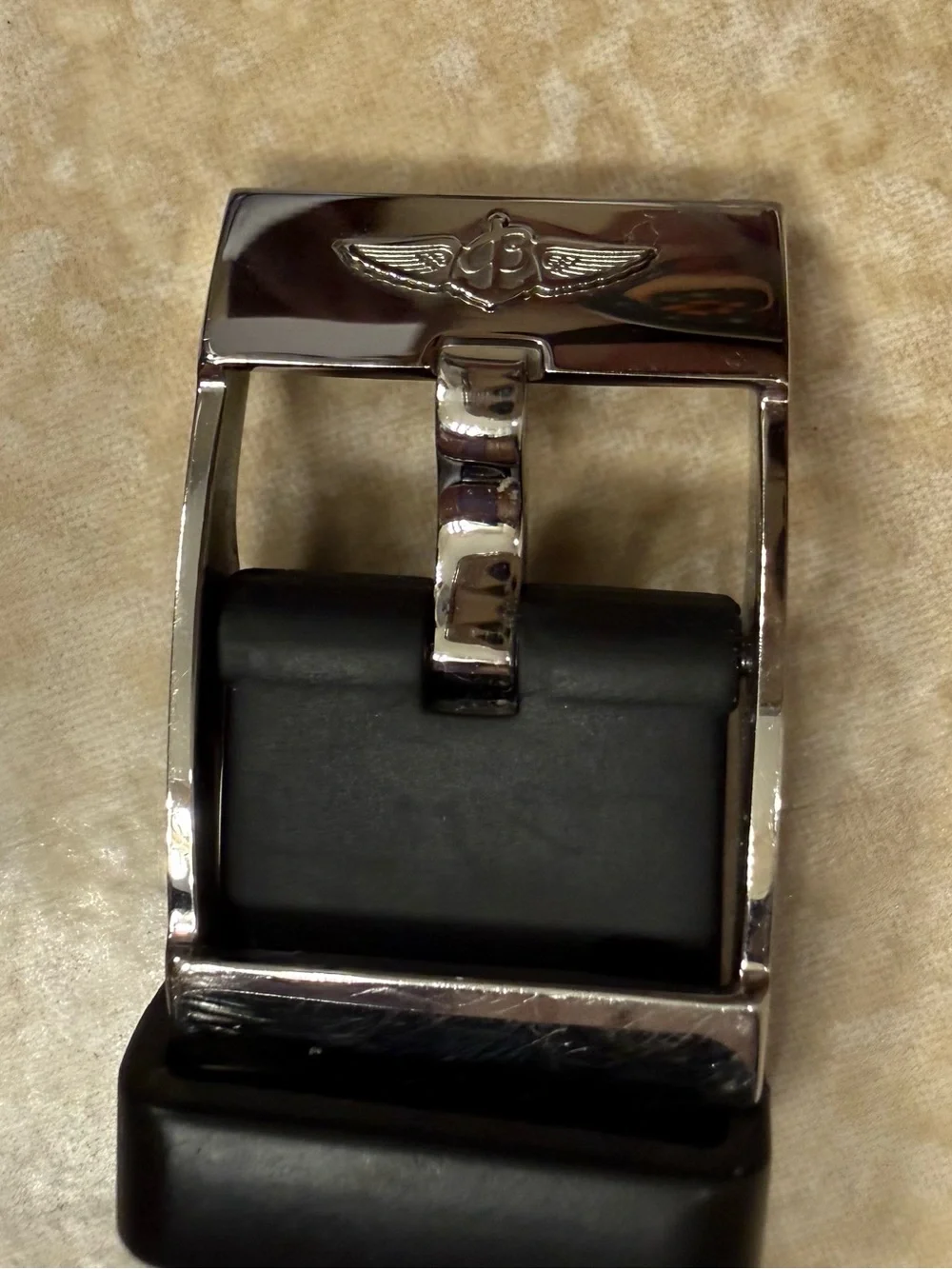 Breitling Diver Pro Black Rubber Watch Strap Band & Buckle 20mm (20-18)